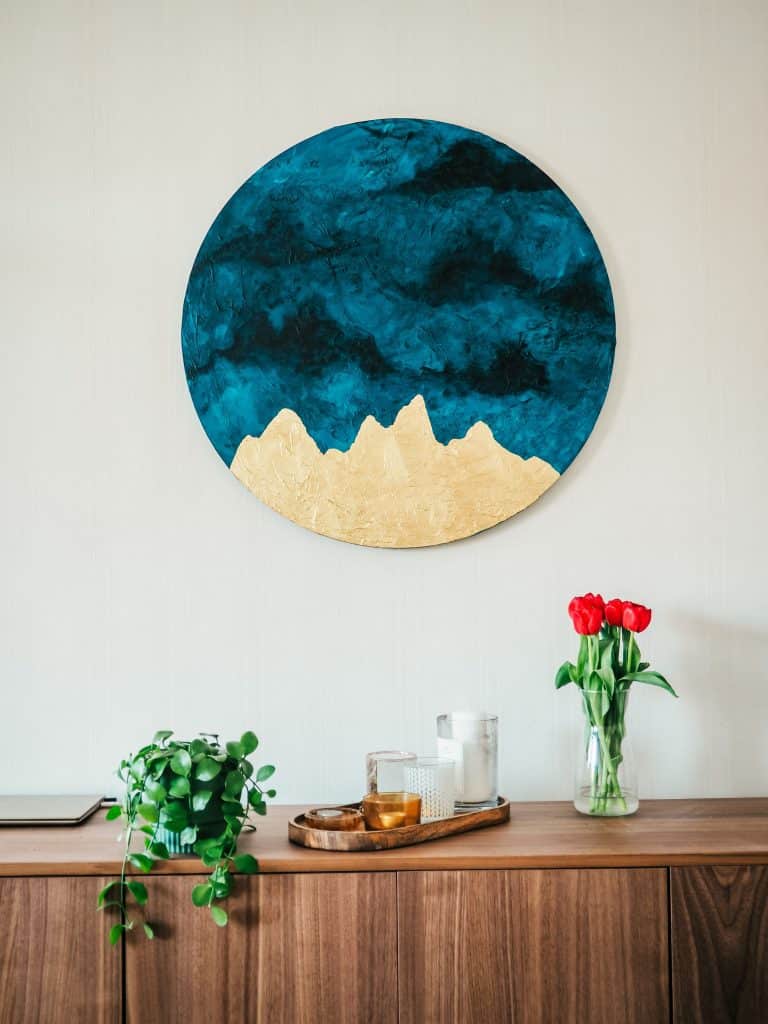 abstrakti taideteos pyöreä muoto