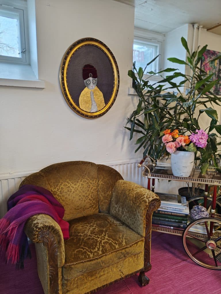 Vintage tyylinen naivistinen eläin